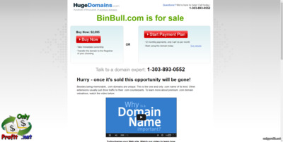 Цена на доменное имя BinBull.com