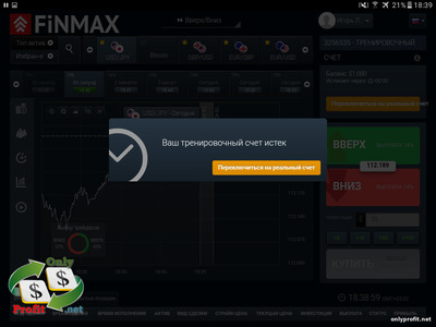 Мобильная платформа FiNMAX: демо счет